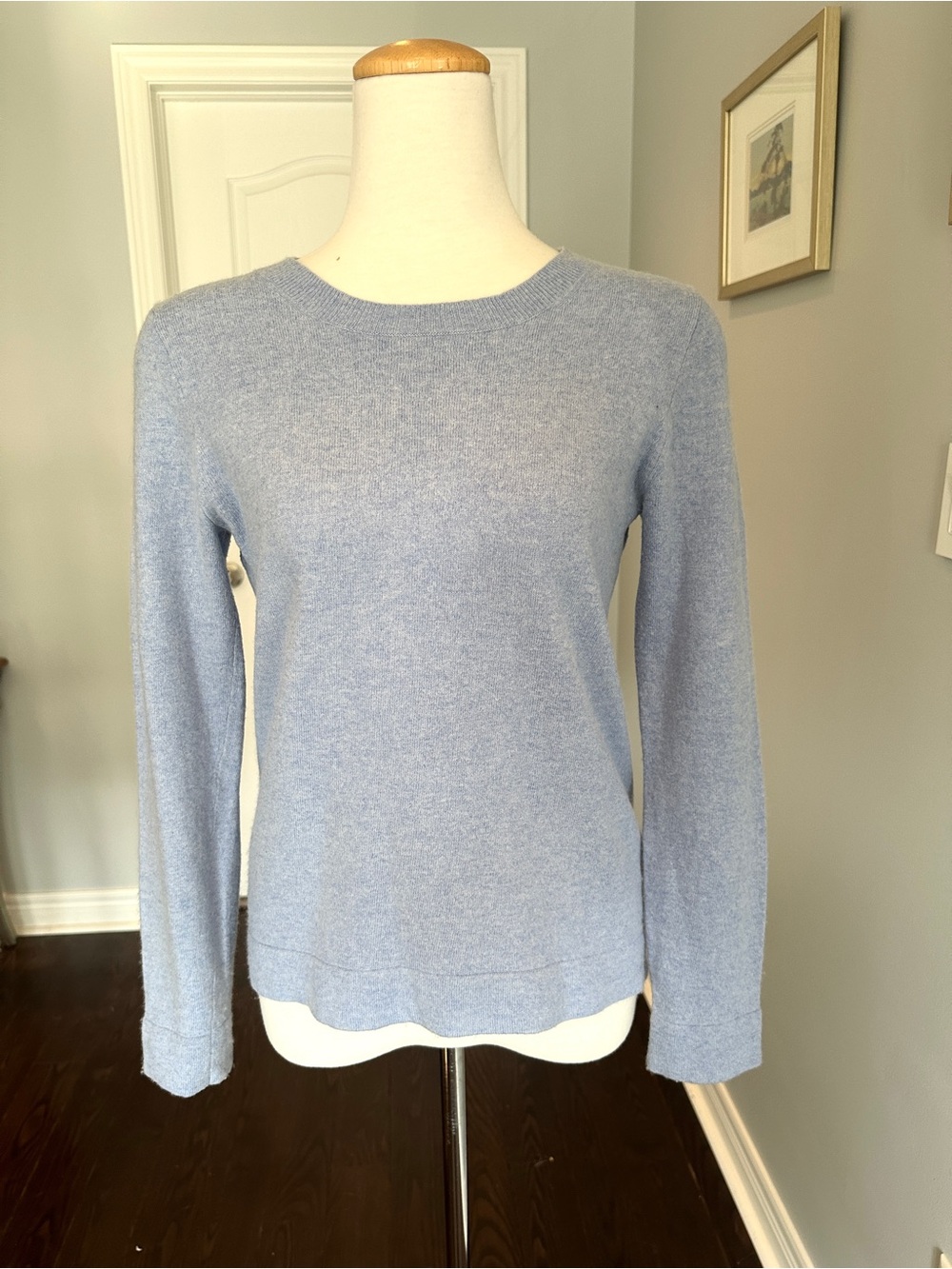 J CREW Light Blue Wool-blend Crewneck Sweater - Size S